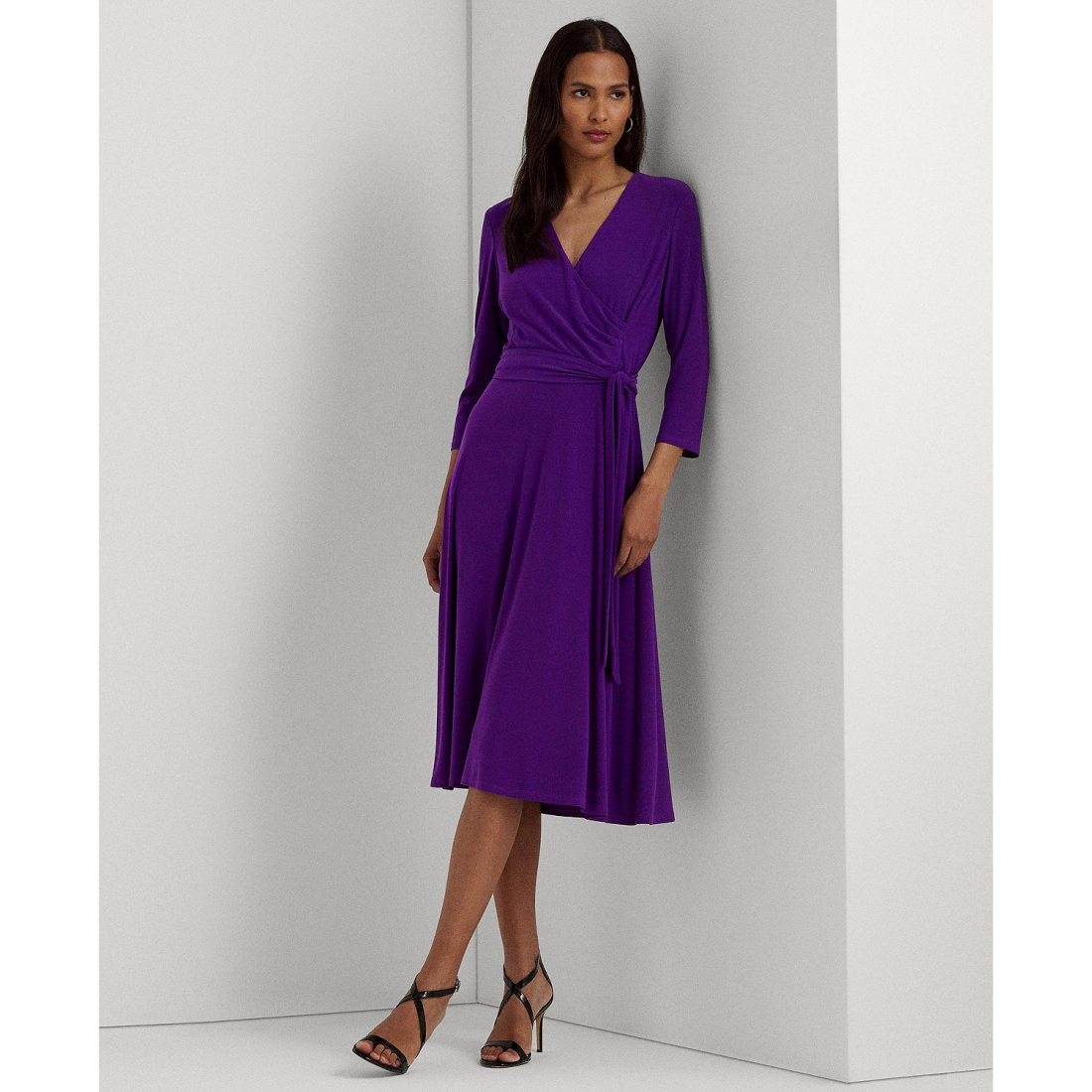 Women's 'Self-Belt' Midi Dress