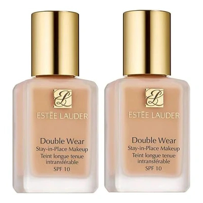 'Double Wear Stay-in-Place SPF10' Foundation - 1W2 Sand 30 ml, 2 Pieces