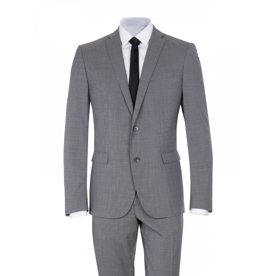 Men's '2 Button Reset Micro Houndstooth Motif' Suit