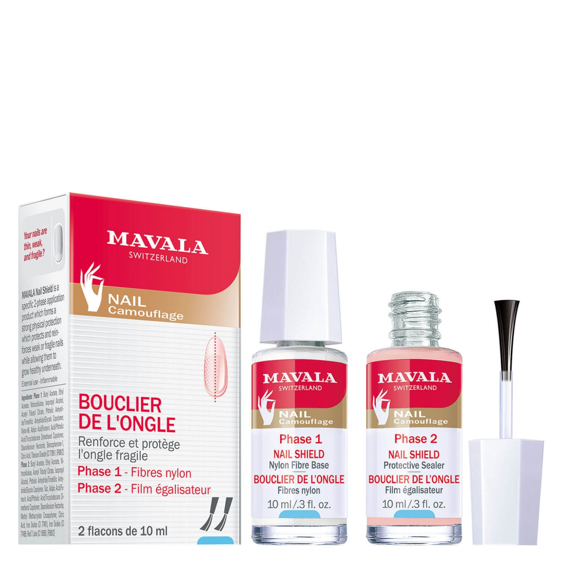 Set de traitement pour ongles 'Nail Shield' - 10 ml, 2 Pièces