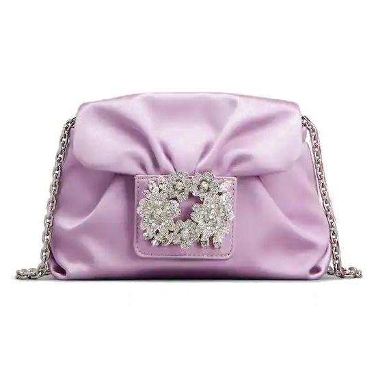 Women's 'Bouquet Strass Buckle Drapé' Clutch Bag