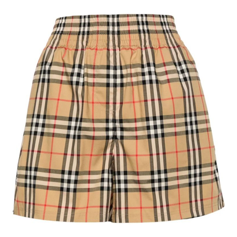 'Vintage Check-Pattern' Shorts für Damen