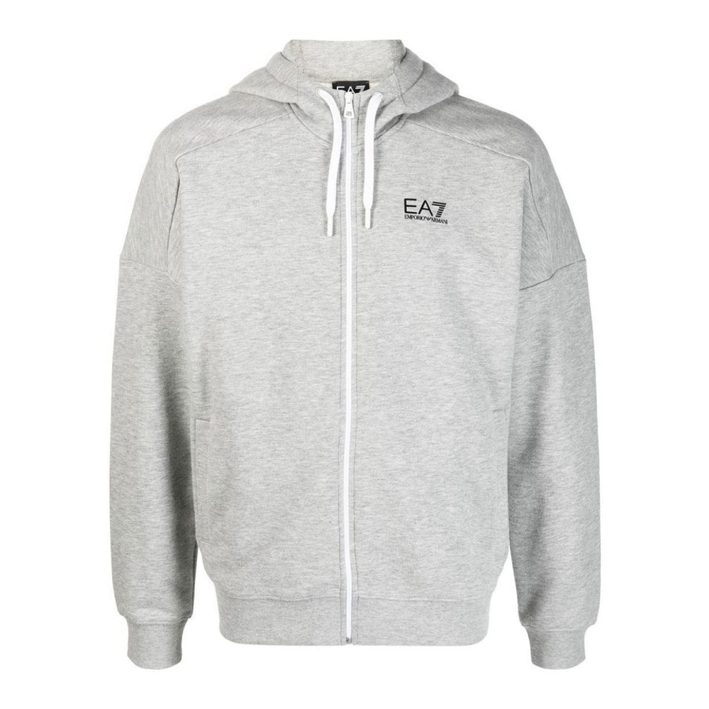 'Logo-Print Hoodie' Jacke für Herren