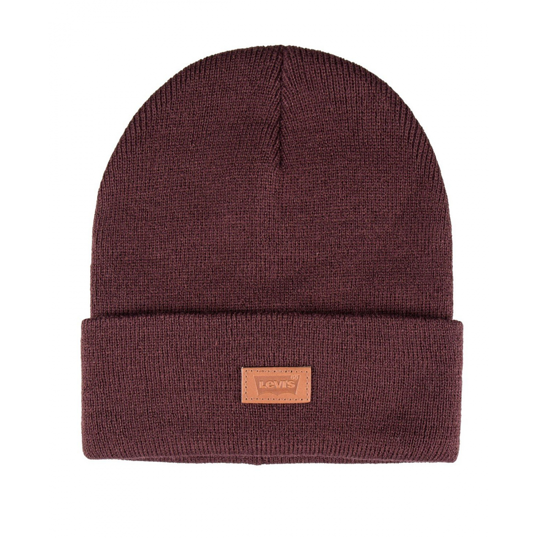 Men's 'All Season Comfy Leather Logo Patch Hero' Beanie