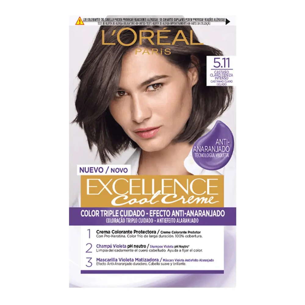 Teinture pour cheveux 'Excellence Cool Crème' - 5.11 Ultra Cool Light Brown 192 ml