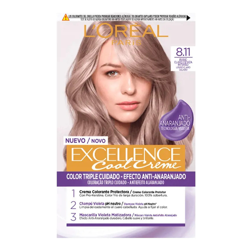 Teinture pour cheveux 'Excellence Cool Crème' - 8.11 Ultra Cool Light Blonde 192 ml