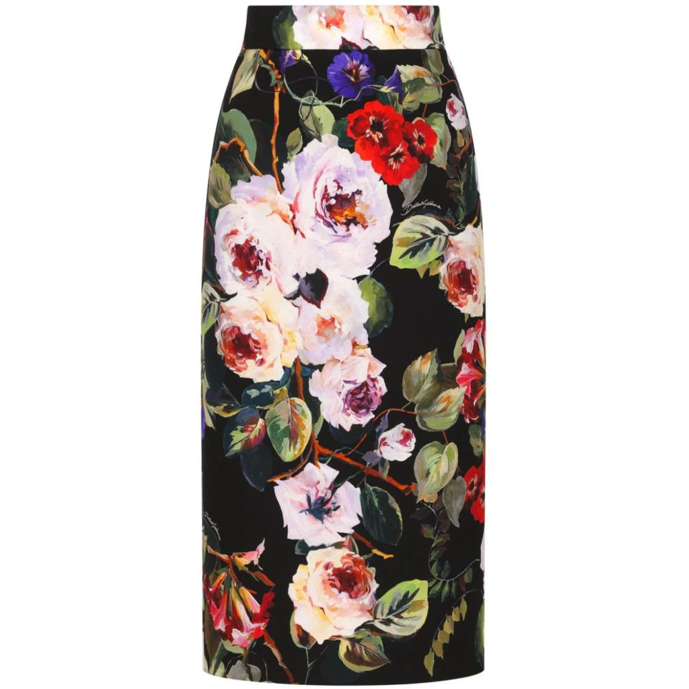 Women's 'Floral Charmeuse' Pencil skirt