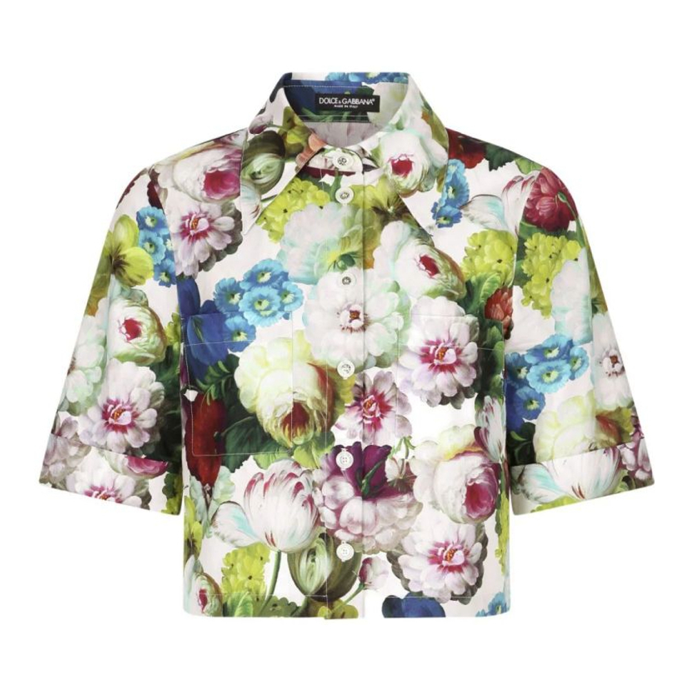 Women's 'Flower-Print' Short sleeve shirt