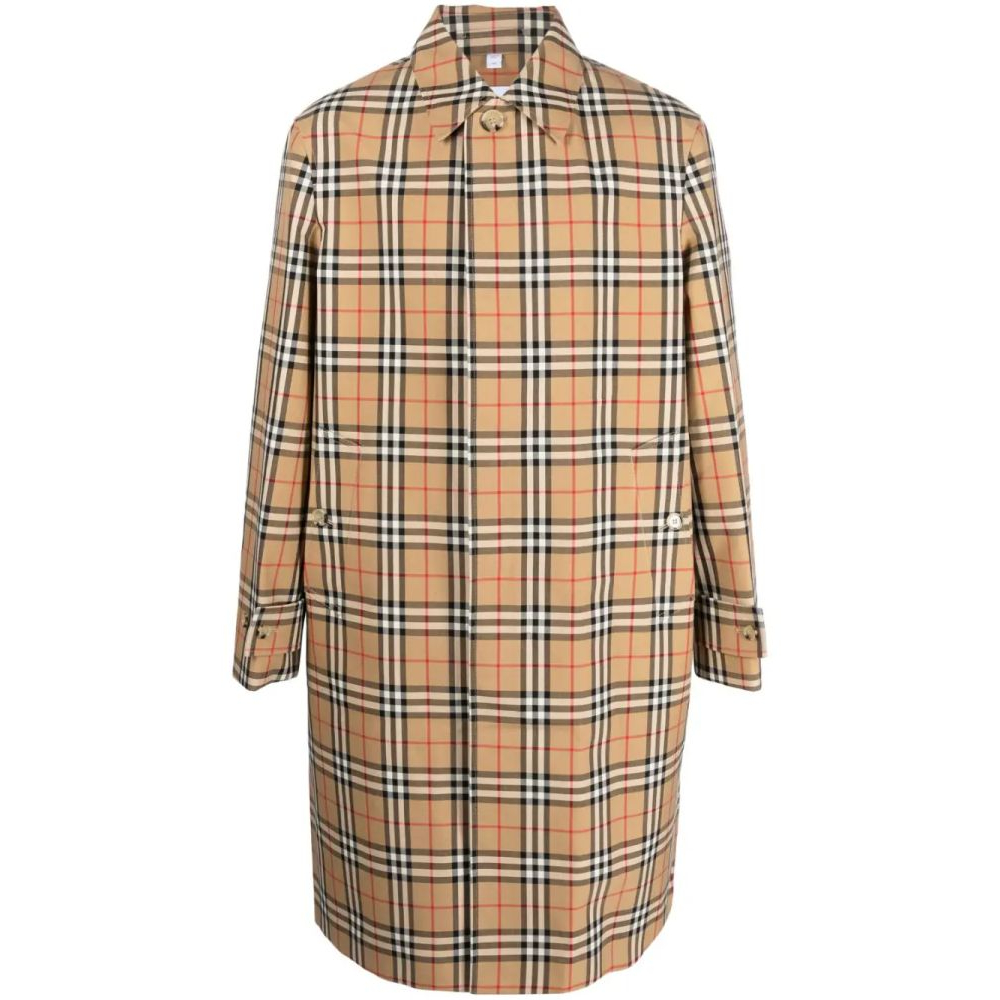 'Check-Pattern' Trenchcoat für Herren