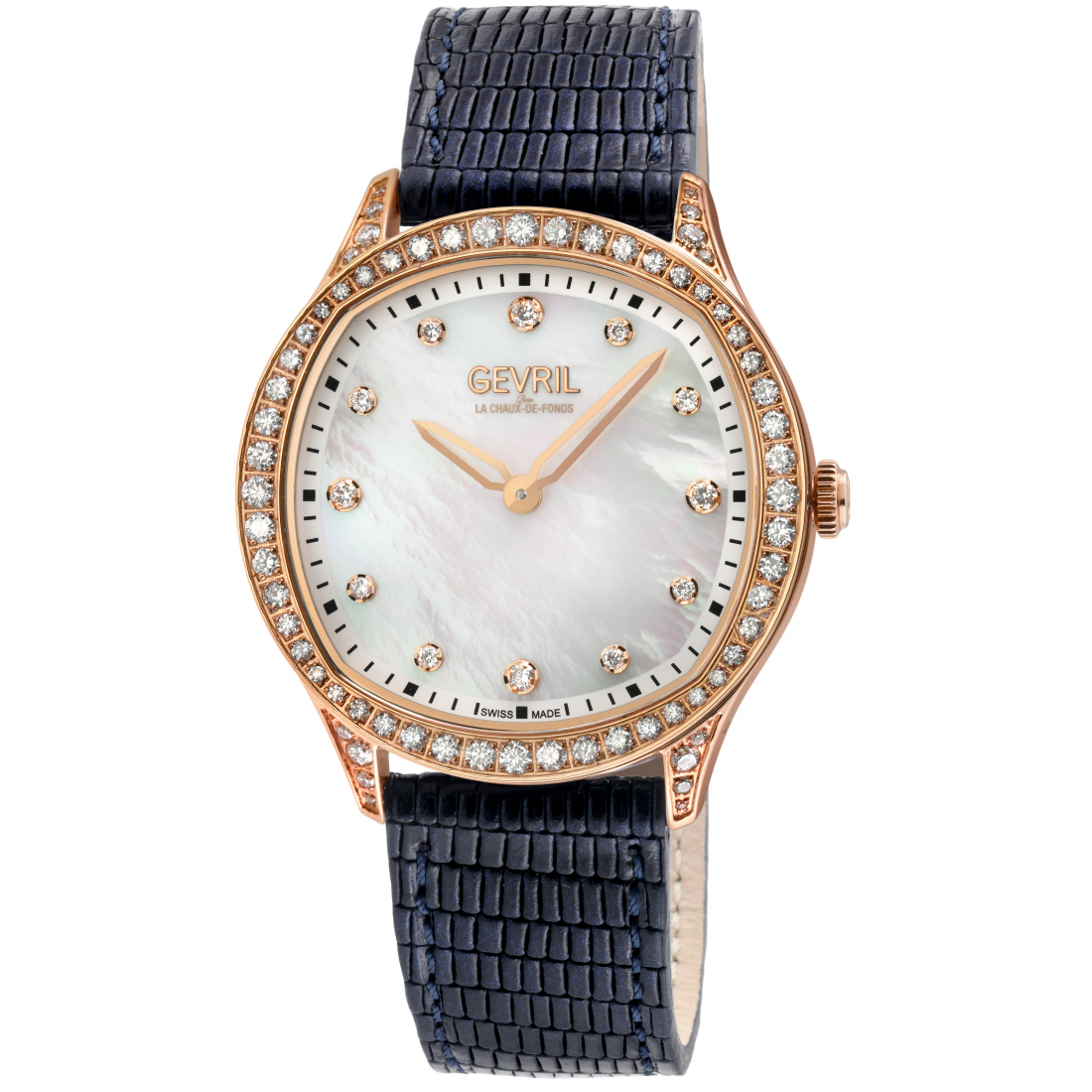 Women's Morcote Swiss Diamond, 316L SS/IPRG Case, White MOP Watch