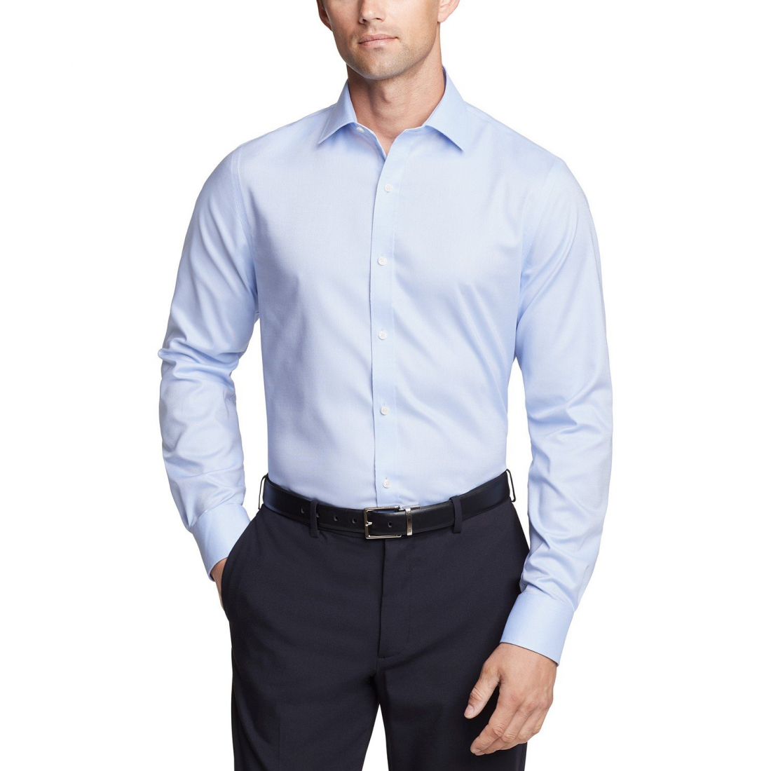 Men's Slim Fit TH Flex Essentials Wrinkle Resistant Stretch Dress Shirt