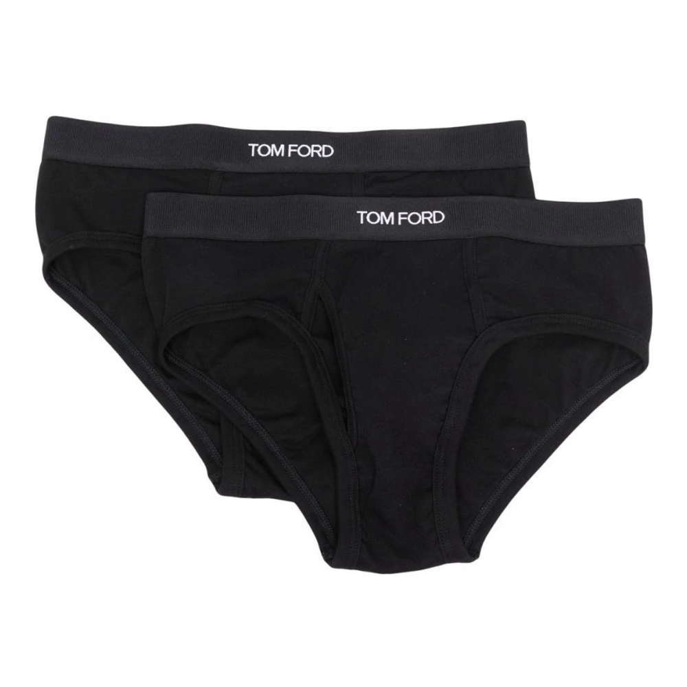 Men's 'Logo-Waistband' Briefs - 2 Pieces