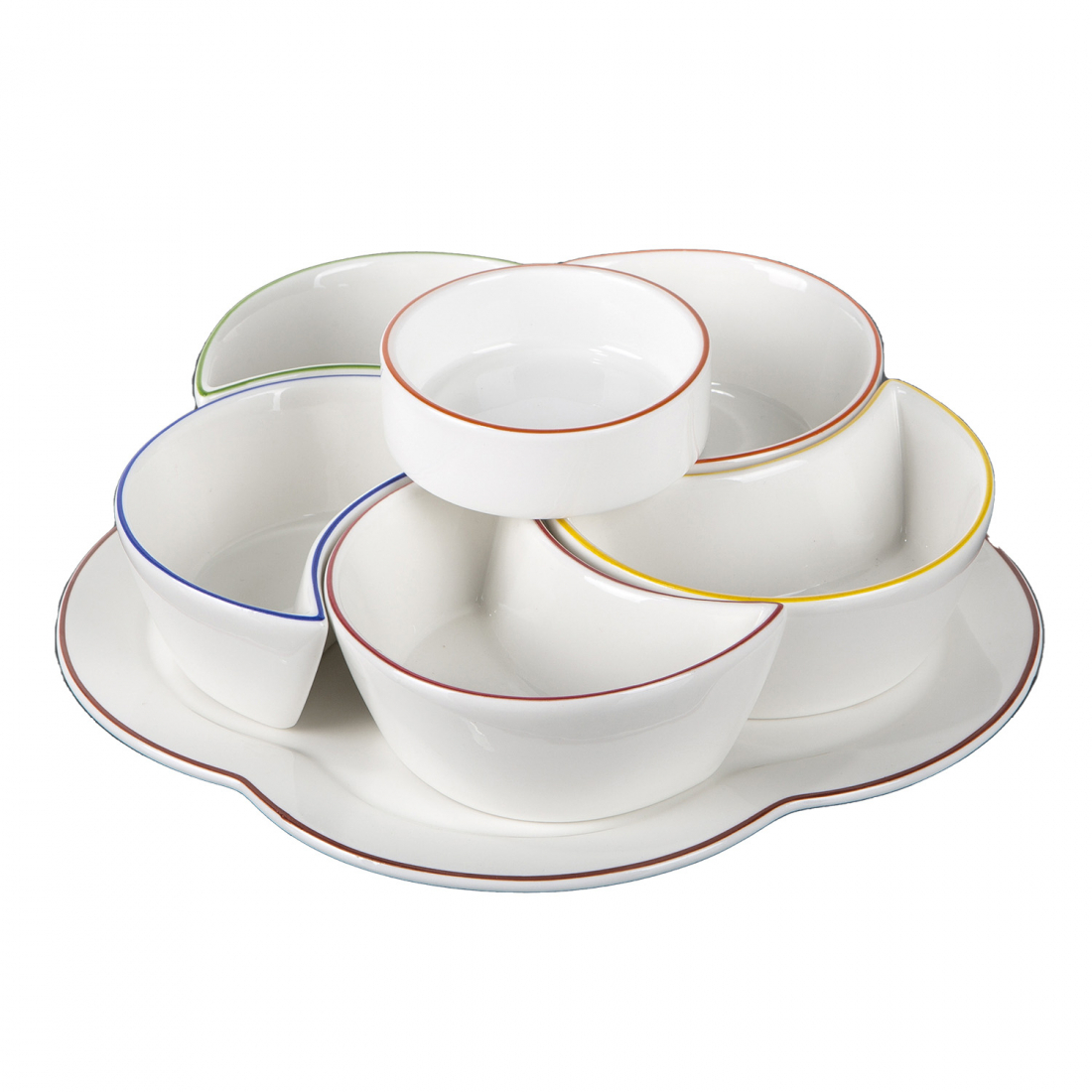 Starter Set 5 Compartments With Gravy Boat And Tray