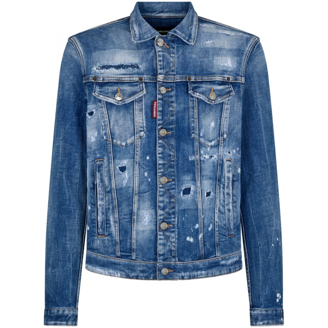 Veste en jeans 'Distressed' pour Hommes