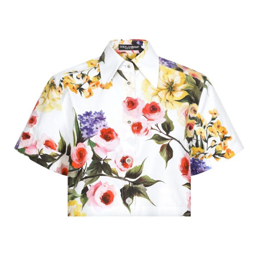 Chemise à manches courtes 'Floral' pour Femmes