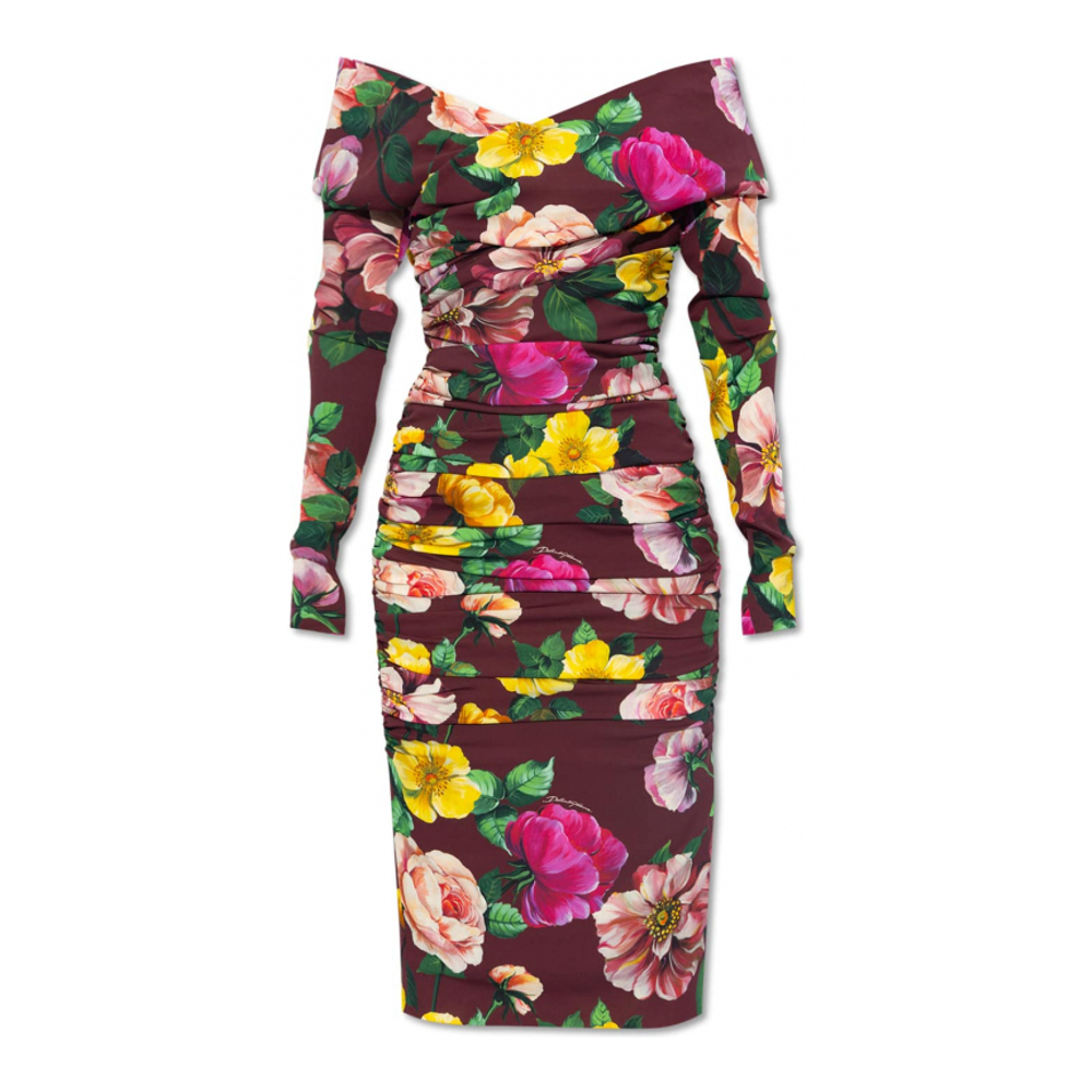 'Floral' Schulterfreies Kleid für Damen