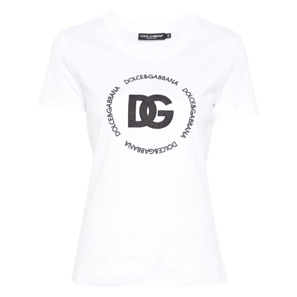 Women's 'Embroidered-Logo Interlock' T-Shirt