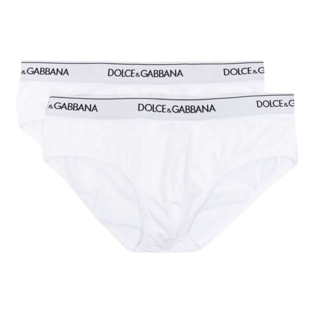 Men's 'Logo-Waistband' Briefs - 2 Pieces