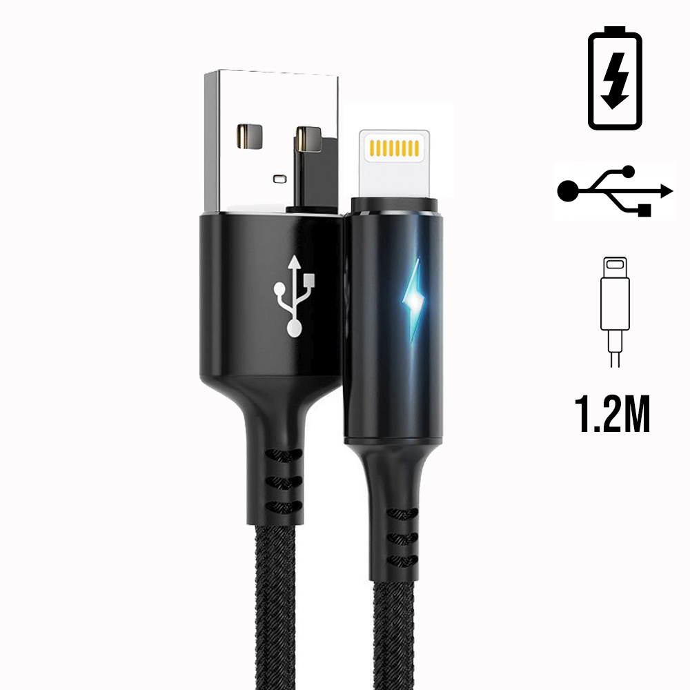 Câble de chargement USB à Lightning 'LED'