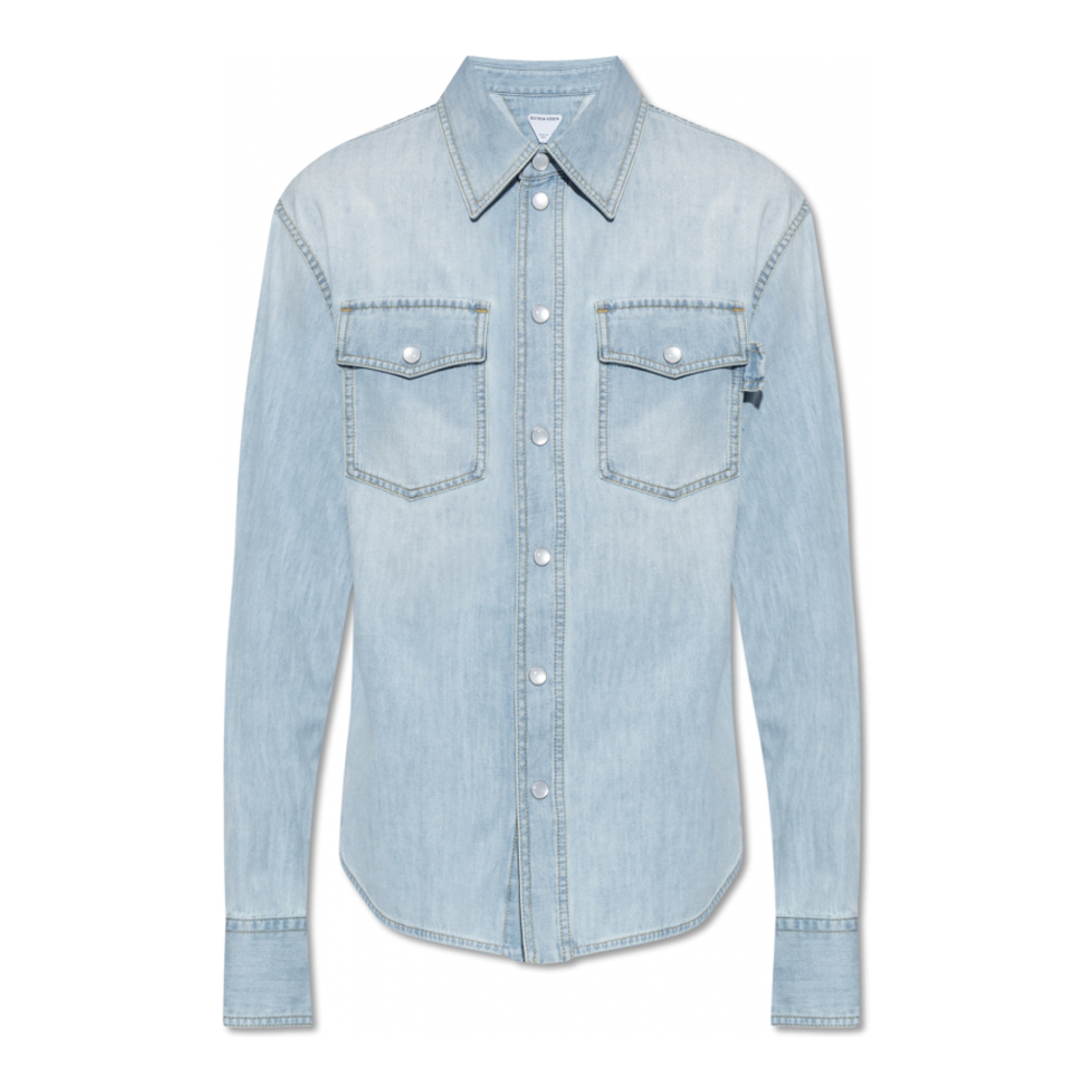 'Light Bleached' Denim-Hemd für Herren