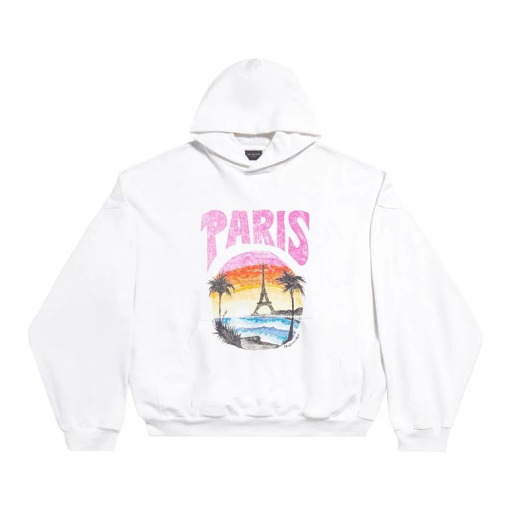 'Paris Tropical' Kapuzenpullover für Damen