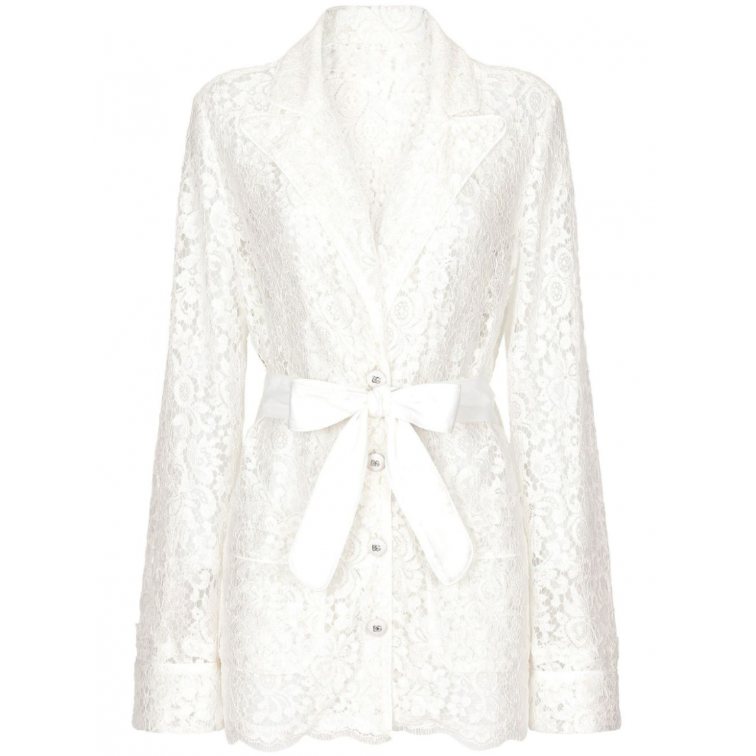 Chemise 'Floral-Lace Belted' pour Femmes