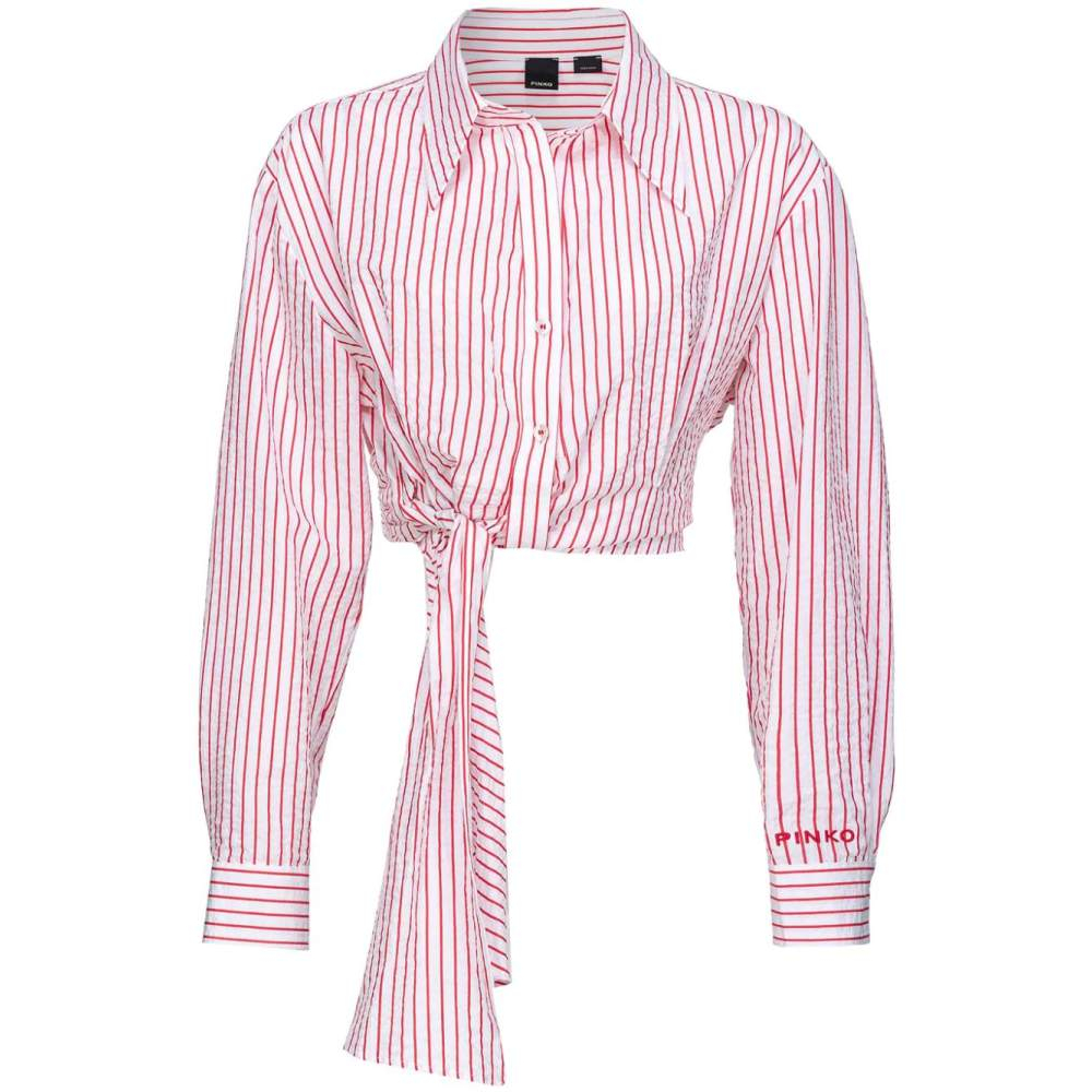 Chemise 'Logo Embroidered Striped' pour Femmes