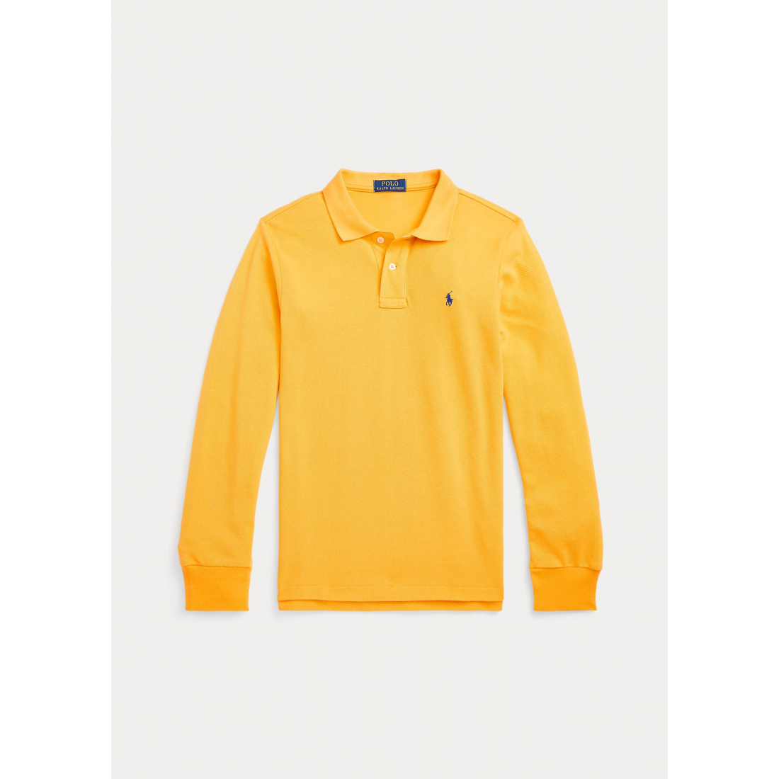 Big Boy's 'Cotton Mesh Long-Sleeve Polo Shirt'