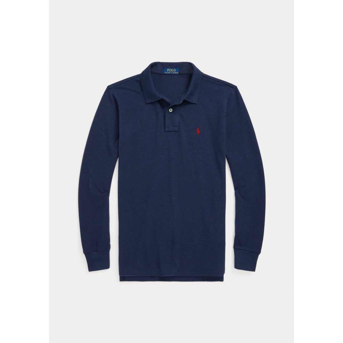 'Cotton Mesh Long-Sleeve Polo Shirt' pour Grands garçons