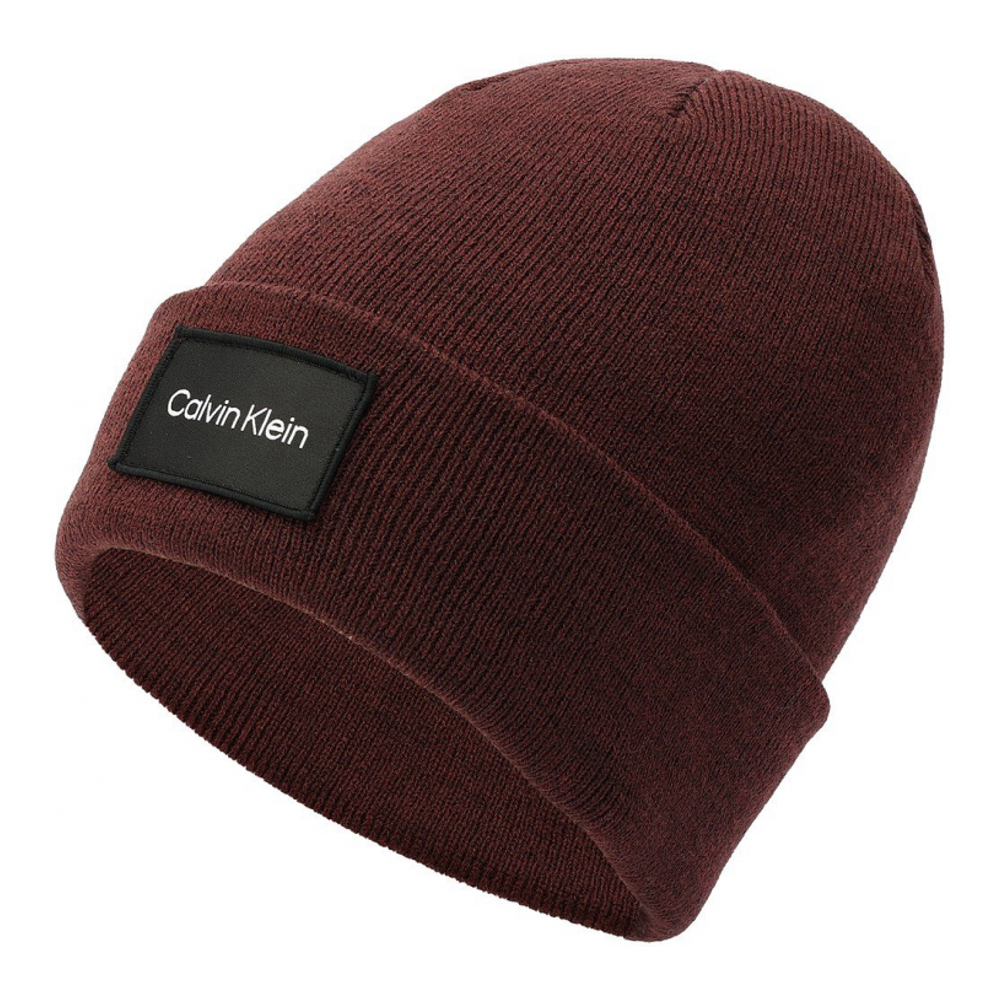 'Woven Logo Patch Beanie' pour Hommes