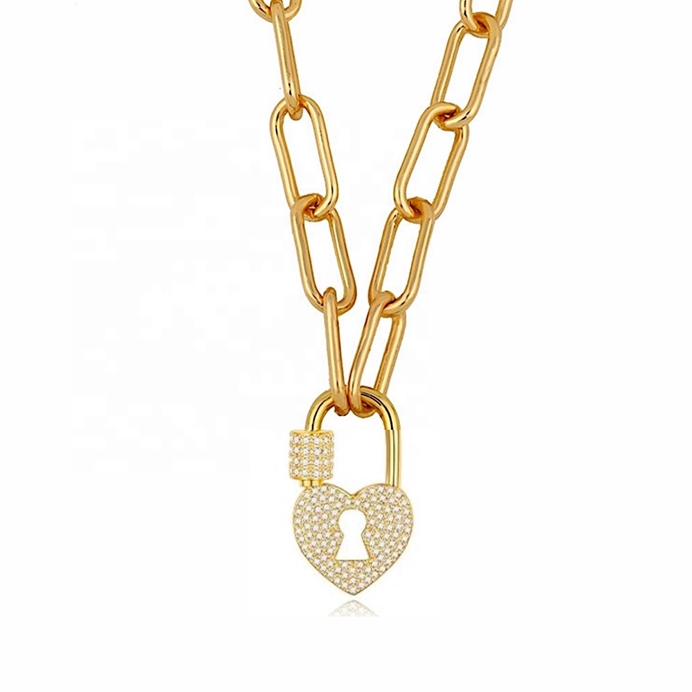 Women's 'Heart Lock' Necklace