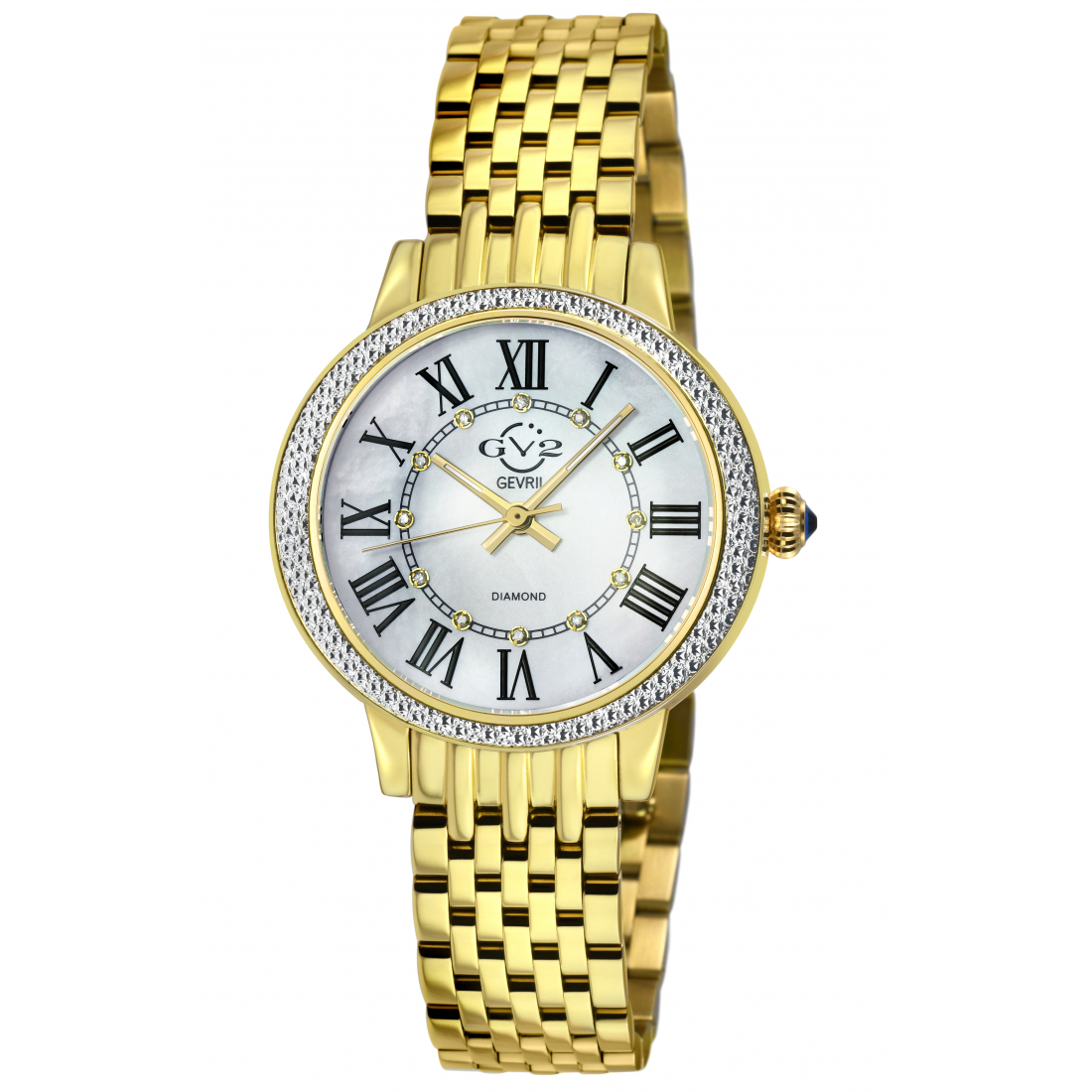 Women's Astor III IPYG Case, White MOP Dial, IPYG Stainless Steel Bracelet Watch