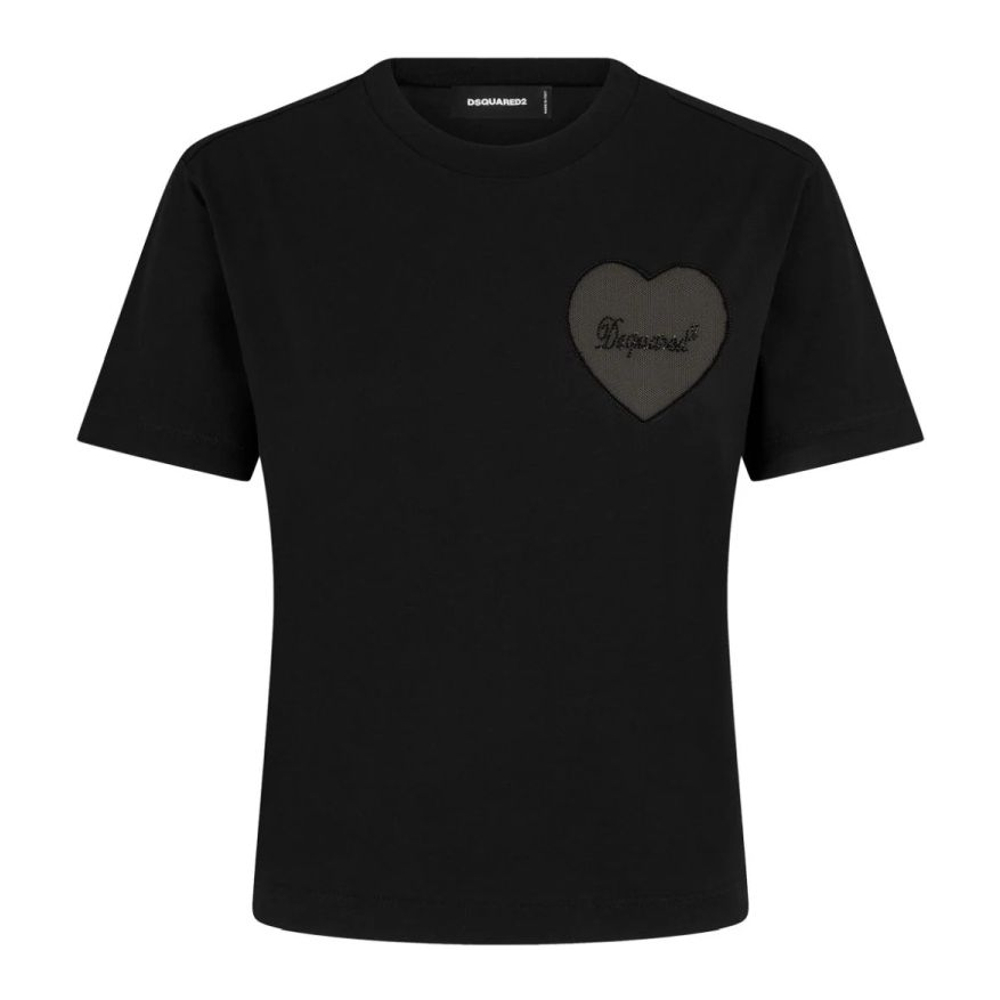 'Logo-Appliqué' T-Shirt für Damen