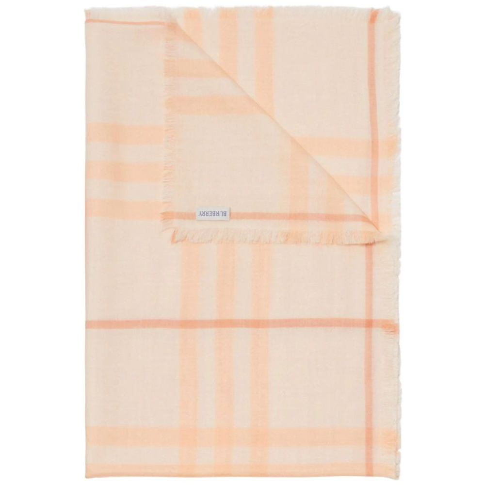 Women's 'Checkered Reversible Frayed' Wool Scarf