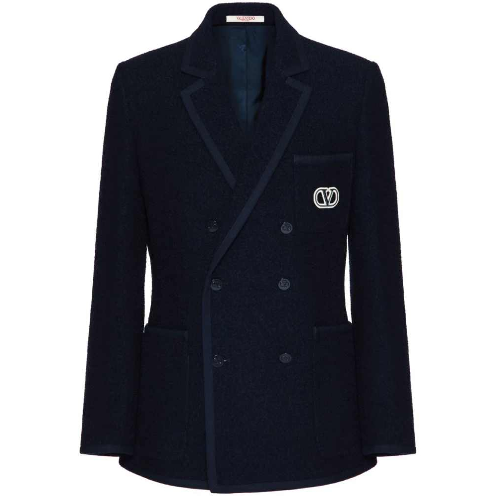 'VLogo Signature Bouclé' Klassischer Blazer für Herren