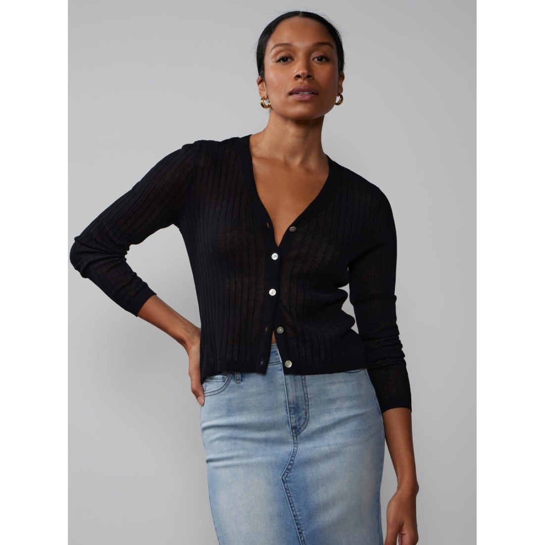 Cardigan 'Ribbed' pour Femmes