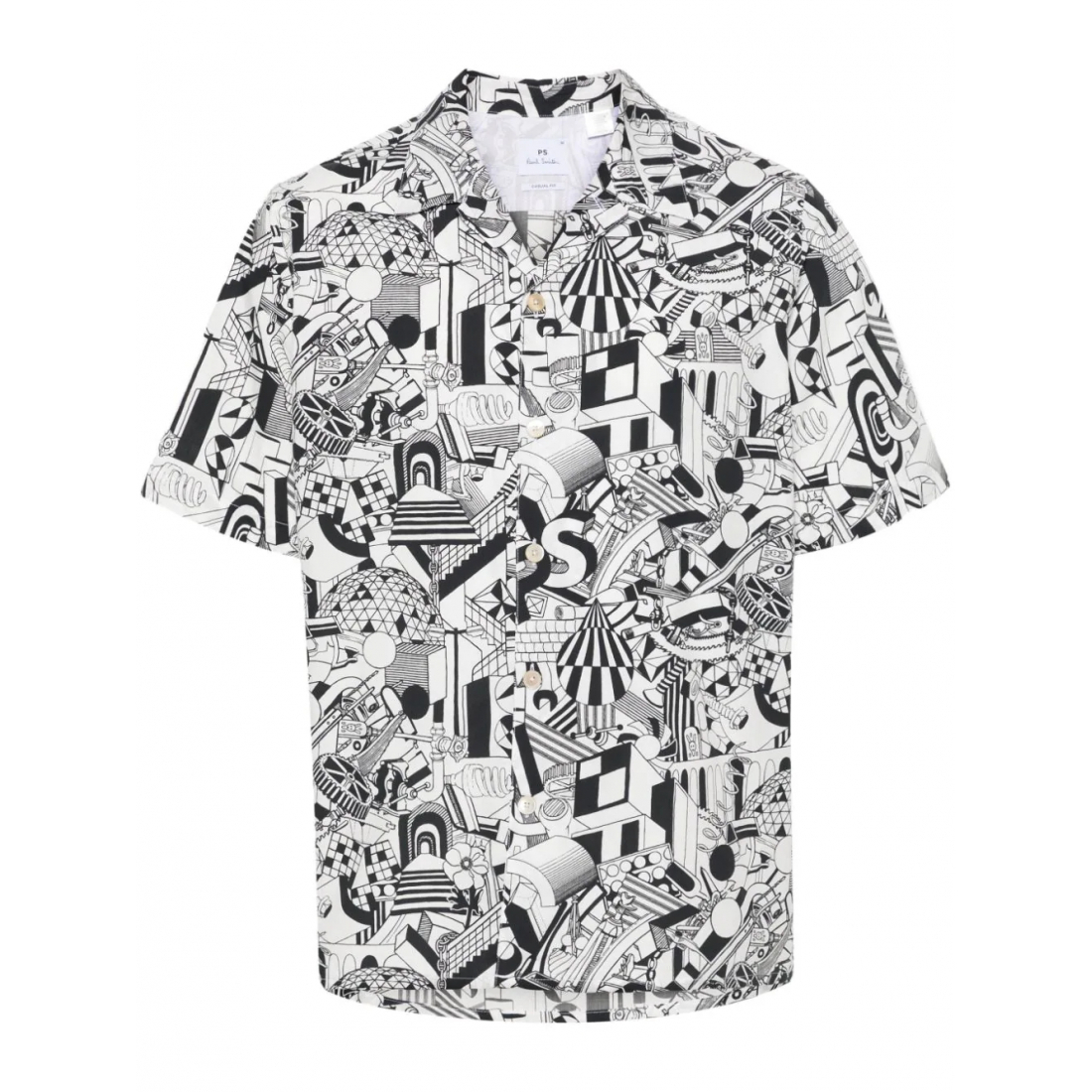 'Doodle Camp-Collar' Kurzärmeliges Hemd für Herren