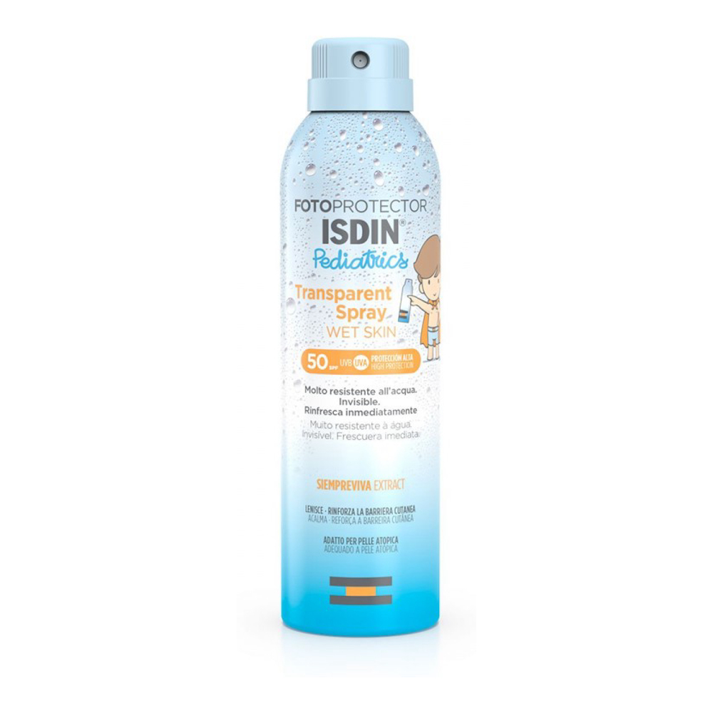 Spray de protection solaire 'Fotoprotector Pediatrics Wet Skin Transparent SPF50' - 250 ml
