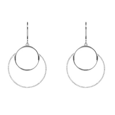 Boucles d'oreilles 'Doubles Cercles' pour Femmes