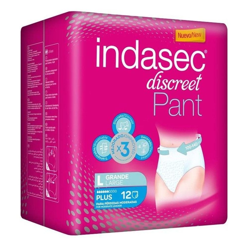 'Discreet' Incontinence Pants - Plus Large 12 Pieces