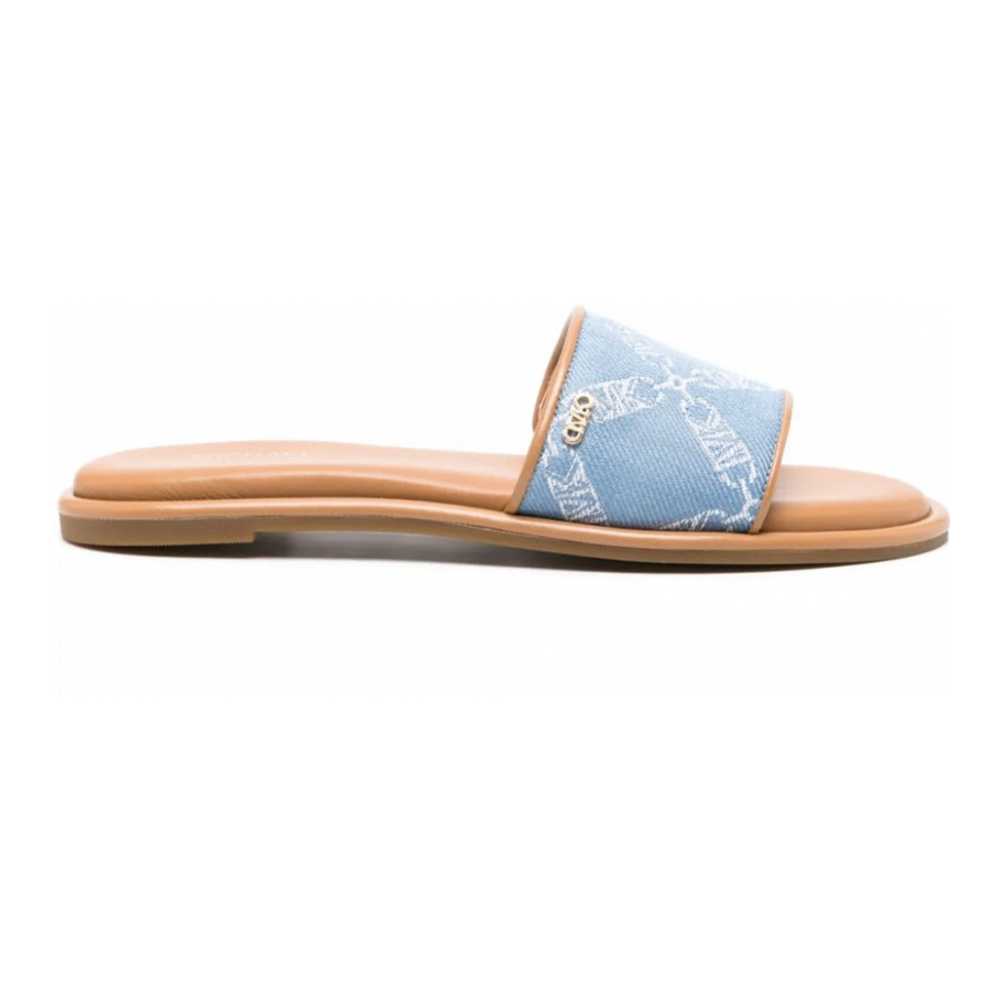 Women's 'Logo-Plaque Patterned' Flat Sandals