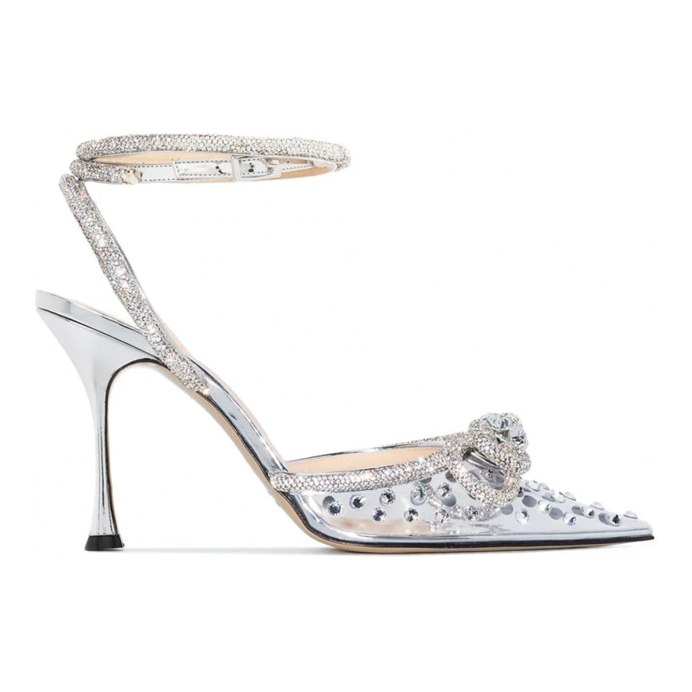 'Double Bow Crystal-Embellished' Pumps für Damen