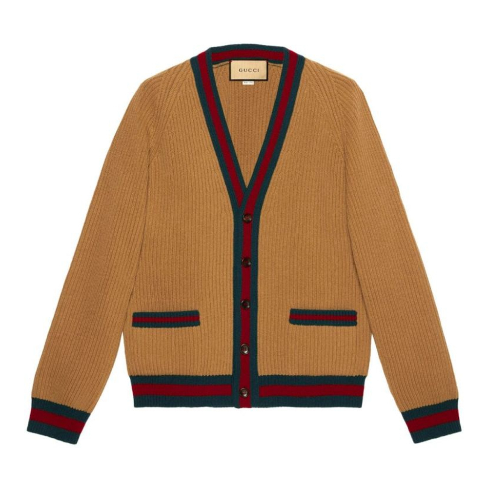 Cardigan 'Web Stripe' pour Hommes