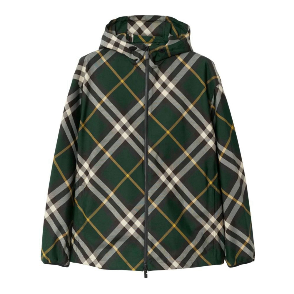 Coupe-vent 'Check-Pattern Hooded' pour Hommes