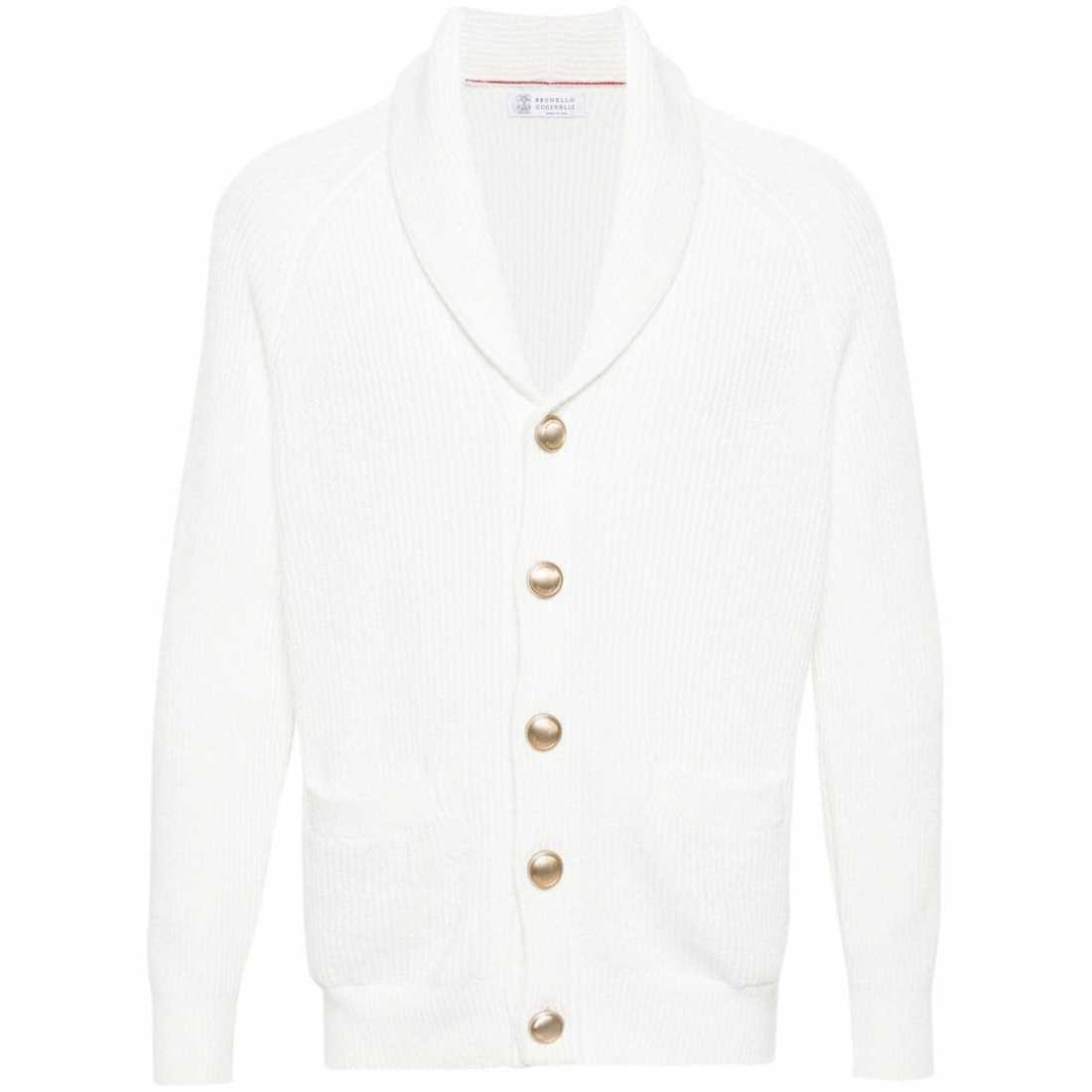 Men's 'Logo-Embossed Buttons Ribbed-Knit' Cardigan
