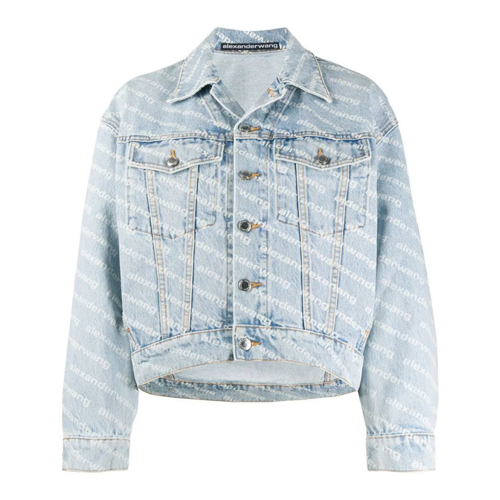 'Falling Back Logo-Print' Jeansjacke für Damen