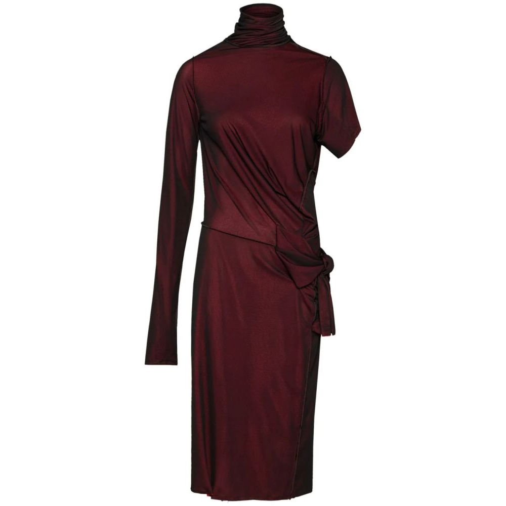 Women's 'Asymmetric Ruched' Midi Dress