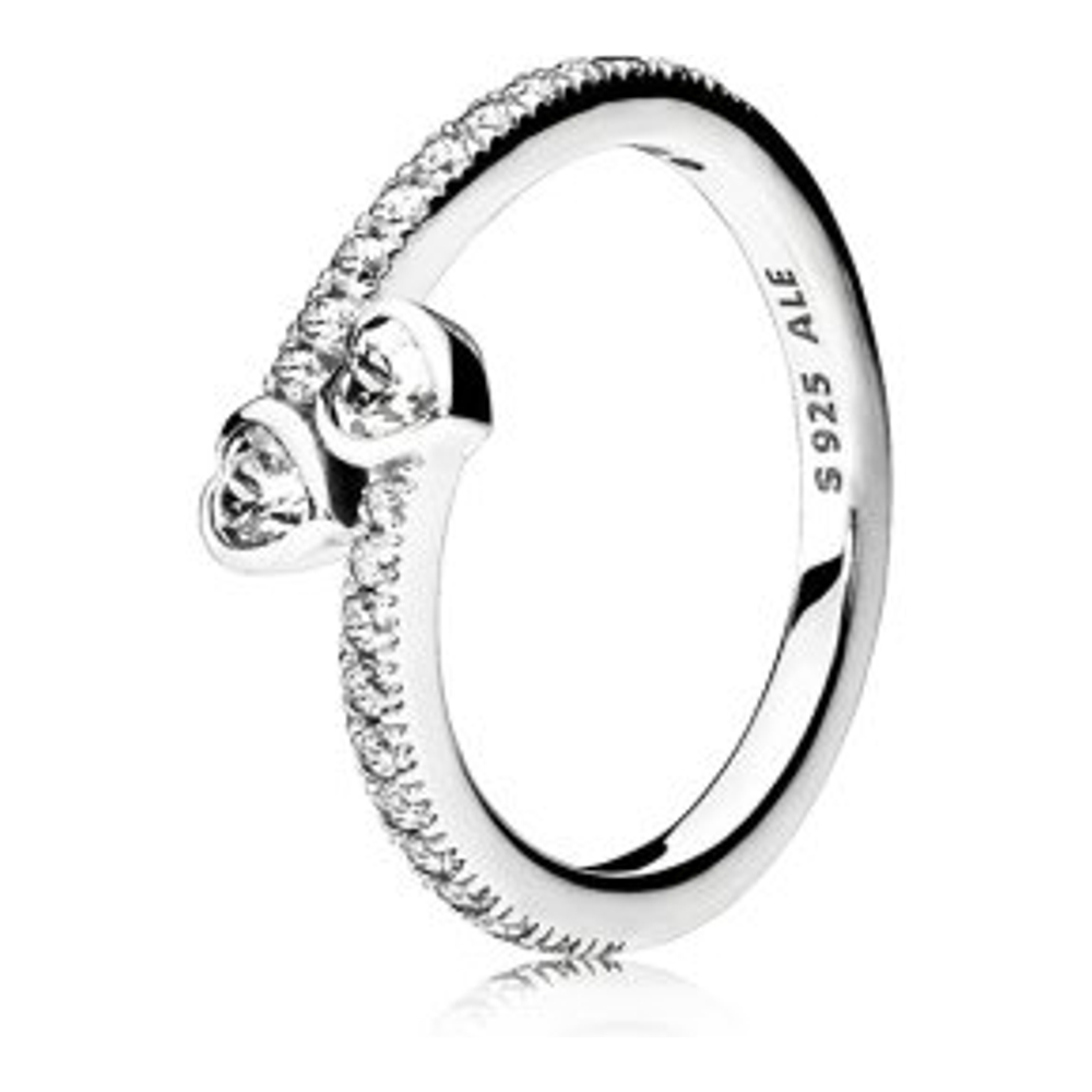 'Two Sparkling Hearts' Ring für Damen