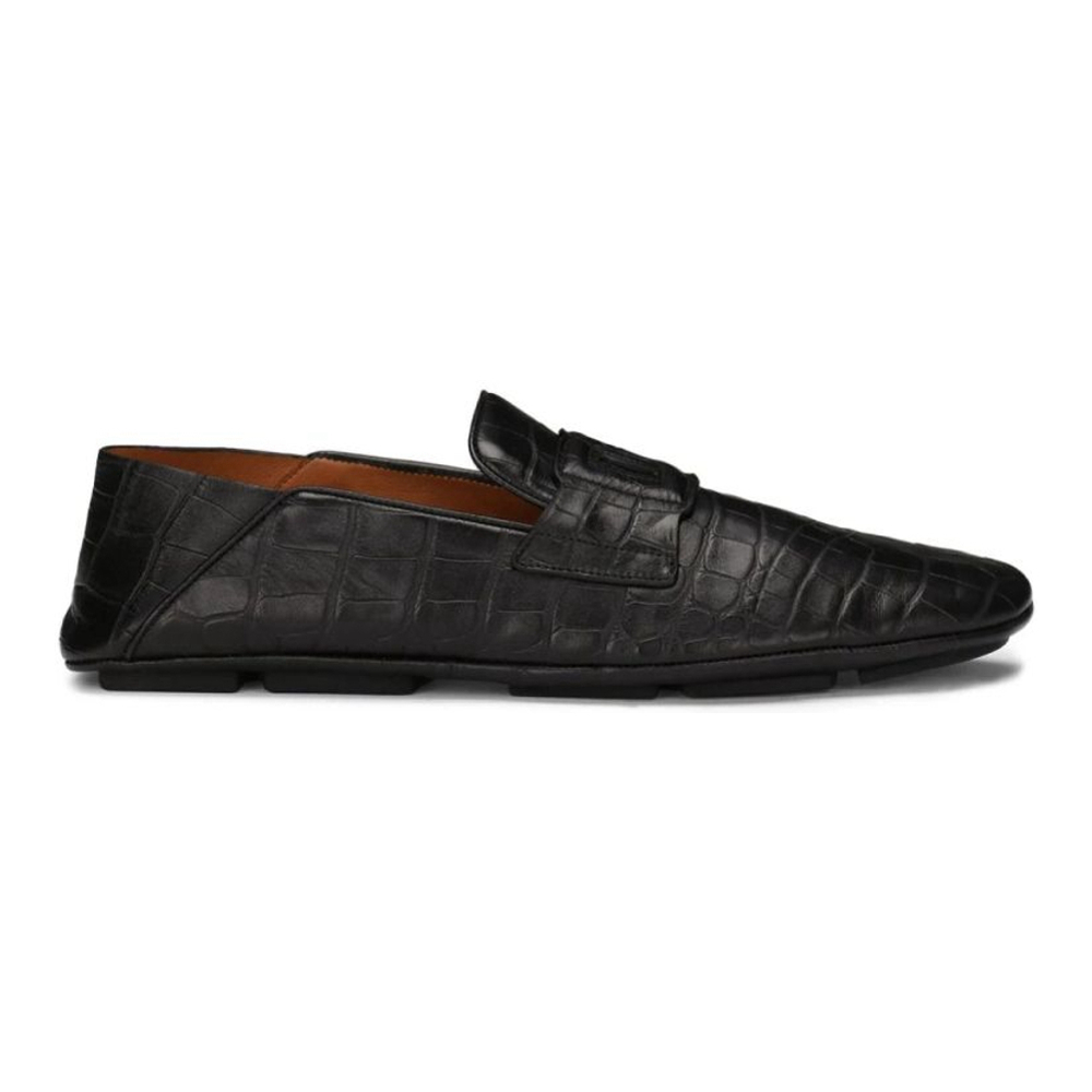 Mocassins 'Logo Embossed-Crocodile' pour Hommes