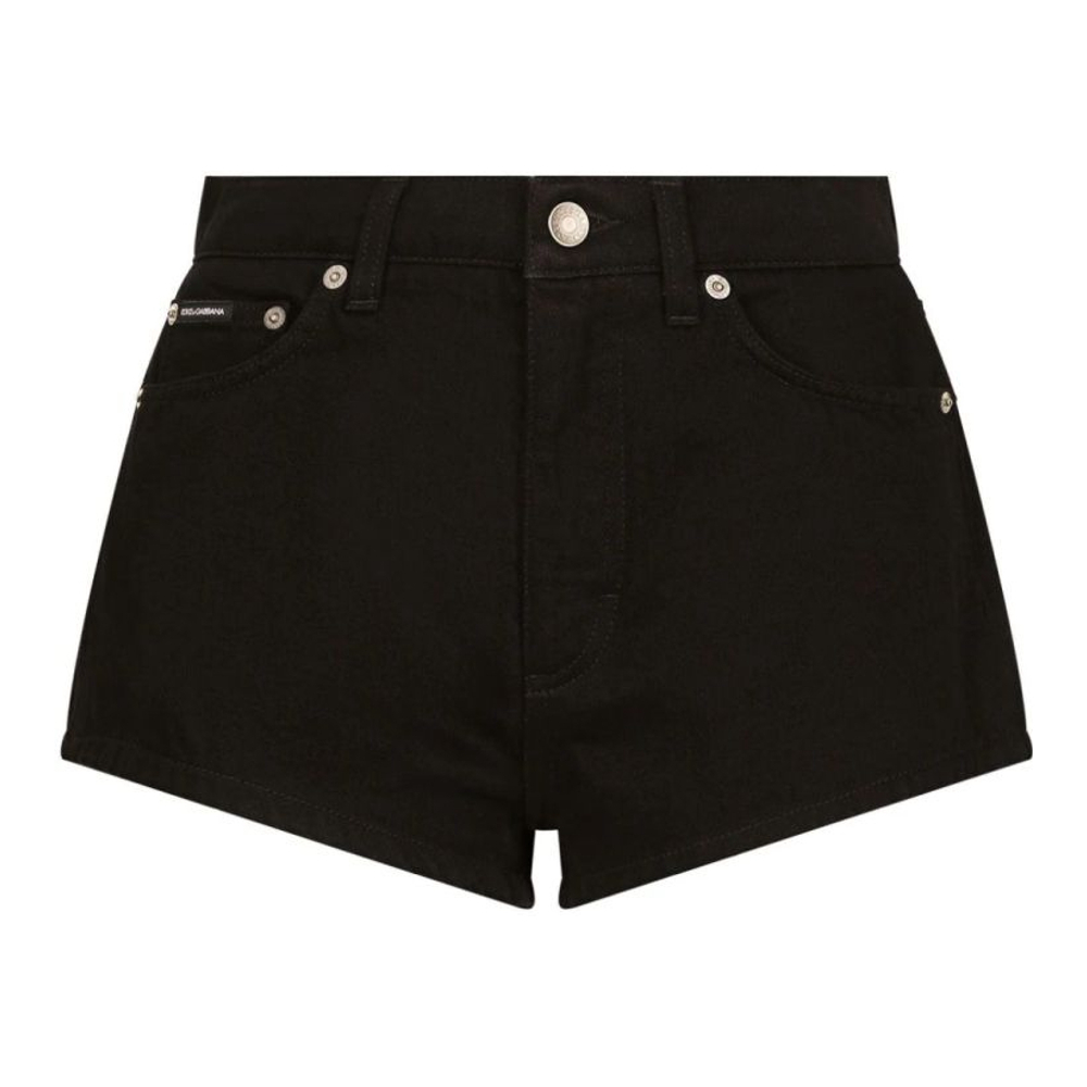 Women's 'Logo-Patch' Denim Shorts